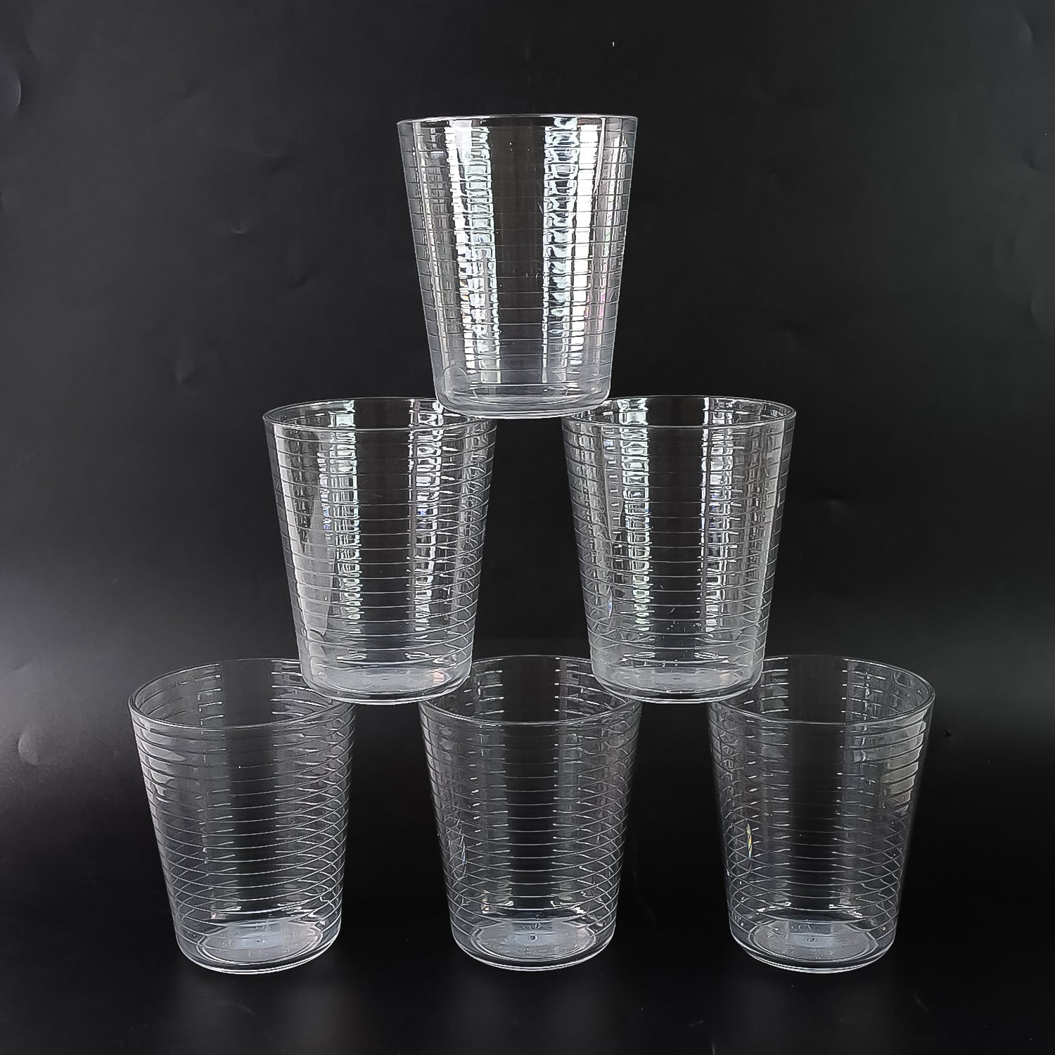 Apex Pyramid Design Unbreakable Plastic Glass – 300 ML Apex Pyramid Design Unbreakable Plastic Glass – 300 ML